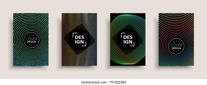Cover design template, set with abstract fluid colors. Business modern A4 page layout. Colorful vector covers for branding, book, poster, banner, catalog,report,document or any pages.Blank text space