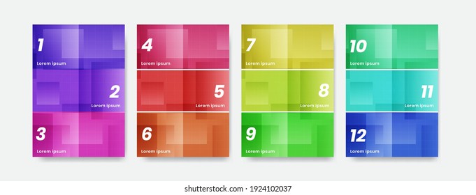 Cover Design Template Set Colorful Color Stock Vector (Royalty Free ...