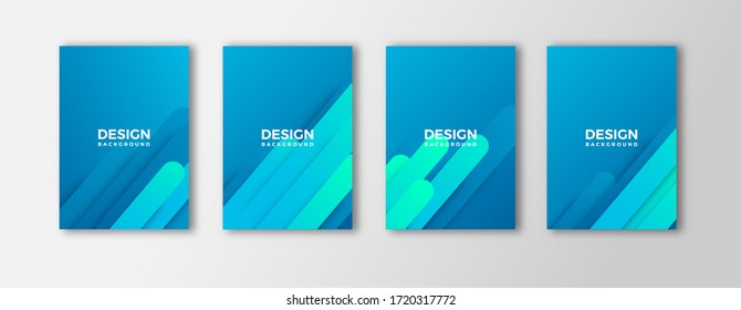 cover design template set with gradient shape color. poster, banner, advertising,  presentation, brochure, catalog, poster, book, magazine etc.