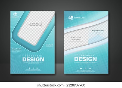 Cover design template with transparent background can insert photos. for Annual Report, Brochure, Poster, Flyer, Magazine, and other users. Vector illustrator
