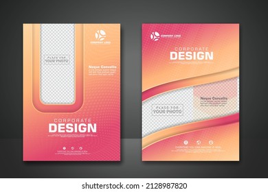 Cover design template with transparent background can insert photos. for Annual Report, Brochure, Poster, Flyer, Magazine, and other users. Vector illustrator