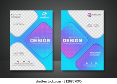 Cover design template with transparent background can insert photos. for Annual Report, Brochure, Poster, Flyer, Magazine, and other users. Vector illustrator