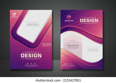 Cover design template with transparent background can insert photos. for Annual Report, Brochure, Poster, Flyer, Magazine, and other users. Vector illustrator