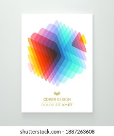 Cover design template. Vector illustration made of various overlapping elements. Applicable for banners, placards, posters or flyers. 