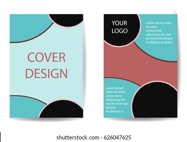 Cover design template.  Vector illustration. Use for annual report brochure flyer, Leaflet presentation background, Front and back layout in A4 size.