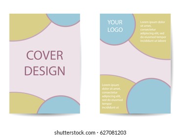 Cover design template. Vector illustration. Use for annual report brochure flyer, Leaflet presentation background, Front and back layout in A4 size.
