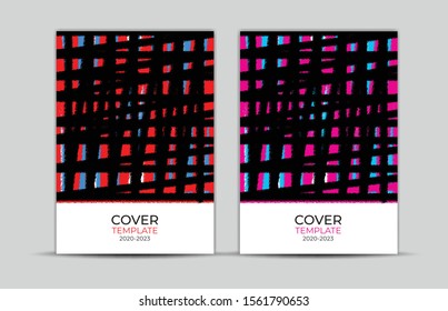 Cover design template vector, Line paint background,  card, web banner, poster, trendy background