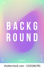 Cover design template with vibrant gradient background. Iridescent foil. Applicable for placard, banner, flyer, presentation, cover and report. Eps10 vector.