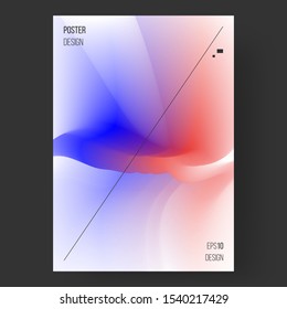 Cover design template with vibrant gradient background. Cinnabab and blue color. Applicable for placard, banner, flyer, presentation, cover and report. Eps10 vector.