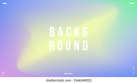 Cover design template with vibrant gradient background. Iridescent foil. Applicable for placard, banner, flyer, presentation, cover and report. Eps10 vector.