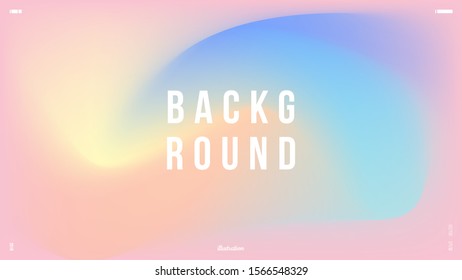 Cover design template with vibrant gradient background. Iridescent foil. Applicable for placard, banner, flyer, presentation, cover and report. Eps10 vector.