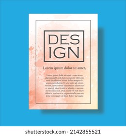 cover design template watercolor style background