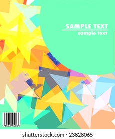 cover design - text against colorful stras background and barcode