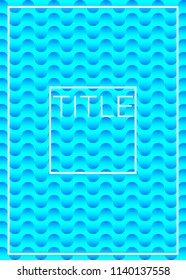 Cover design with title. Minimalistic vector illustration