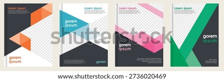 Cover design with triangle colorful template