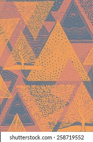 Cover design with triangles. vector illustration.