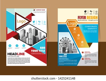 cover design is used for companies or used according to other needs in A4 with geometric shape