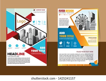 cover design is used for companies or used according to other needs in A4 with geometric shape