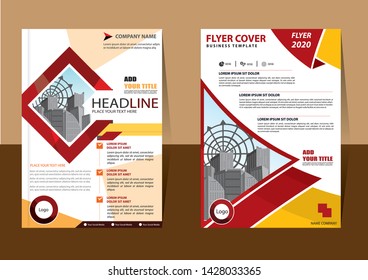 cover design is used for companies or used according to other needs in A4 with geometric shape