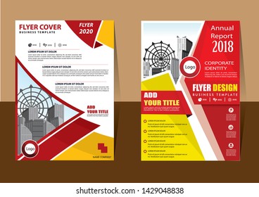 cover design is used for companies or used according to other needs in A4 with geometric shape
