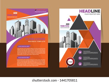 cover design is used for companies or used according to other needs in A4 with geometric shape