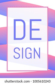 Cover Design Vector. Abstract Wave Lines Different Color. Wavy Lines Created Using Blend Tool. Abstract Vector Illustration. Cover Design for Presentation, Brochure, Catalog, Poster, Book, Magazine.