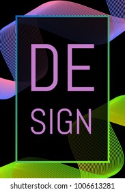 Cover Design Vector. Abstract Wave Lines Different Color. Wavy Lines Created Using Blend Tool. Abstract Vector Illustration. Cover Design for Presentation, Brochure, Catalog, Poster, Book, Magazine.
