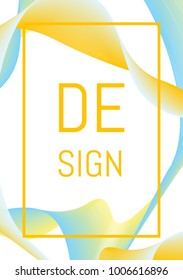 Cover Design Vector. Abstract Wave Lines Different Color. Wavy Lines Created Using Blend Tool. Abstract Vector Illustration. Cover Design for Presentation, Brochure, Catalog, Poster, Book, Magazine.