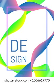 Cover Design Vector. Abstract Wave Lines Different Color. Wavy Lines Created Using Blend Tool. Abstract Vector Illustration. Cover Design for Presentation, Brochure, Catalog, Poster, Book, Magazine.