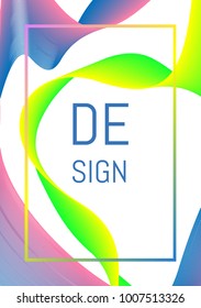 Cover Design Vector. Abstract Wave Lines Different Color. Wavy Lines Created Using Blend Tool. Abstract Vector Illustration. Cover Design for Presentation, Brochure, Catalog, Poster, Book, Magazine.