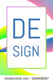 Cover Design Vector. Abstract Wave Lines Different Color. Wavy Lines Created Using Blend Tool. Abstract Vector Illustration. Cover Design for Presentation, Brochure, Catalog, Poster, Book, Magazine.