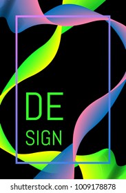 Cover Design Vector. Abstract Wave Lines Different Color. Wavy Lines Created Using Blend Tool. Abstract Vector Illustration. Cover Design for Presentation, Brochure, Catalog, Poster, Book, Magazine.