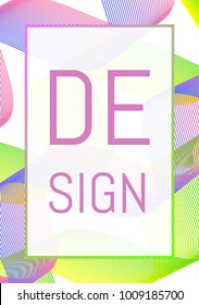 Cover Design Vector. Abstract Wave Lines Different Color. Wavy Lines Created Using Blend Tool. Abstract Vector Illustration. Cover Design for Presentation, Brochure, Catalog, Poster, Book, Magazine.