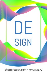 Cover Design Vector. Abstract Wave Lines Different Color. Wavy Lines Created Using Blend Tool. Abstract Vector Illustration. Cover Design for Presentation, Brochure, Catalog, Poster, Book, Magazine.