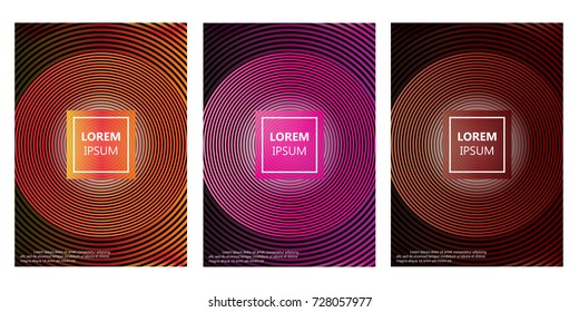 cover design vector template with lines. Vector journal design geometric shape background set, pattern abstract covers collection.
