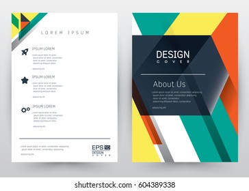 Cover Design Vector template set  Brochure, Annual Report, Magazine, Poster, Corporate Presentation, Portfolio, Flyer, Banner, Website. A4 size