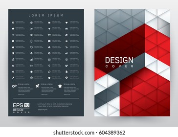 Cover Design Vector template set  Brochure, Annual Report, Magazine, Poster, Corporate Presentation, Portfolio, Flyer, Banner, Website. A4 size