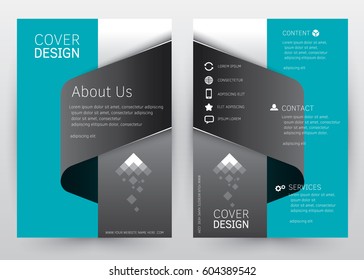 Cover Design Vector template set  Brochure, Annual Report, Magazine, Poster, Corporate Presentation, Portfolio, Flyer, Banner, Website. A4 size