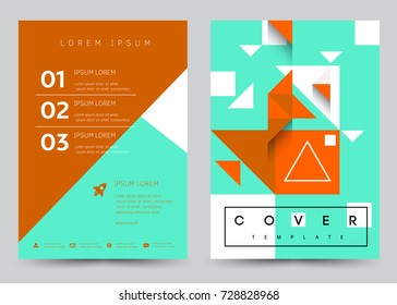 Cover Design Vector template set Brochure, Annual Report, Magazine, Poster, Corporate Presentation, Portfolio, Flyer, Banner, Website. A4 size