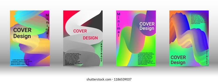 Cover design. Wave Flow Shape. Abstract 3d Background.   Modern Vector Illustration.