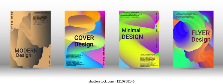 Cover design. Wave Flow Shape. Abstract 3d Background.   Modern Vector Illustration.