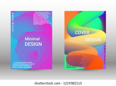 Cover design. Wave Flow Shape. Abstract 3d Background.   Modern Vector Illustration.