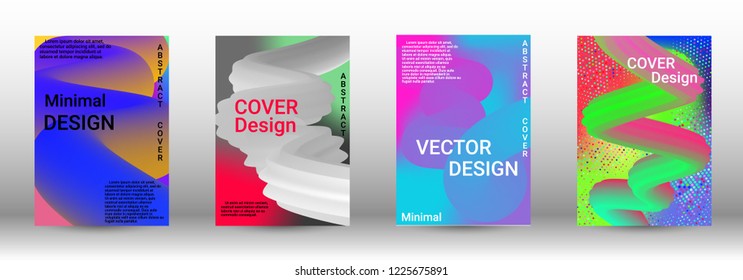Cover design. Wave Flow Shape. Abstract 3d Background.   Modern Vector Illustration.