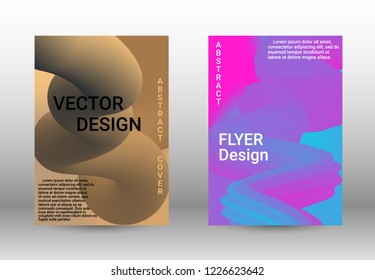 Cover design. Wave Flow Shape. Abstract 3d Background.   Modern Vector Illustration.