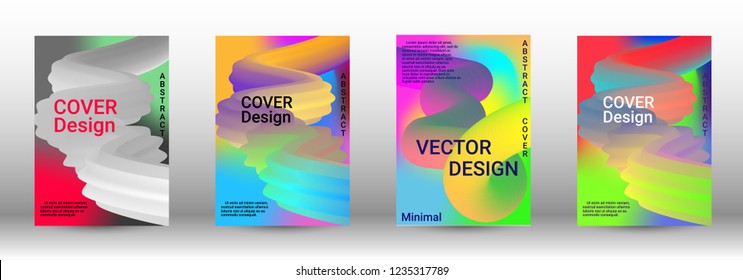 Cover design. Wave Flow Shape. Abstract 3d Background.   Modern Vector Illustration.