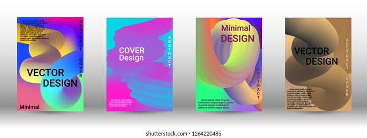 Cover design. Wave Flow Shape. Abstract 3d Background.   Modern Vector Illustration.