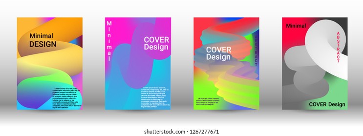 Cover design. Wave Flow Shape. Abstract 3d Background.   Modern Vector Illustration.