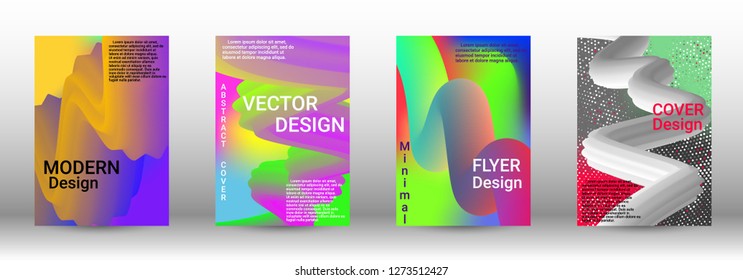 Cover design. Wave Flow Shape. Abstract 3d Background.   Modern Vector Illustration.