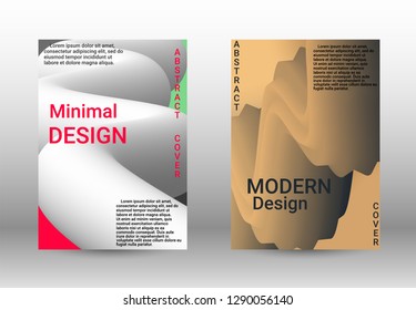 Cover design. Wave Flow Shape. Abstract 3d Background.   Modern Vector Illustration.