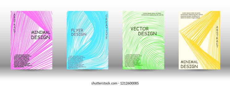 Cover design. Wave lines.Striped background. Trendy geometric patterns. EPS10 Vector Design.